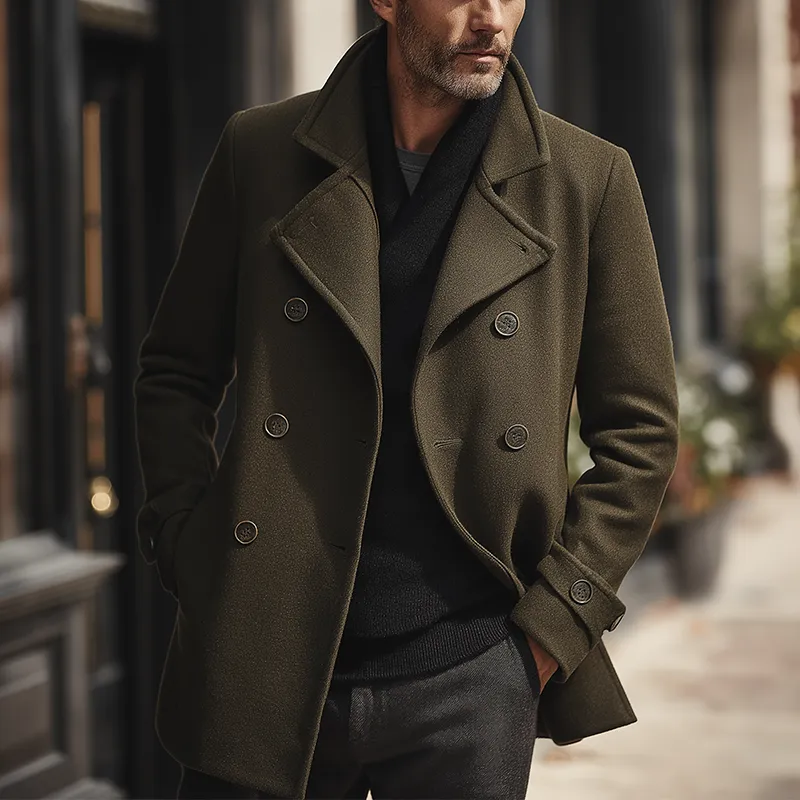 Men's Elegant Vintage Faux Woolen Coat Jacket MTA0265I0P sold by Manly product image thumbnail 2