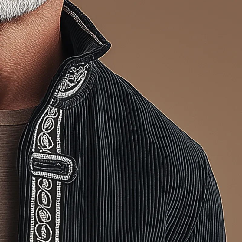 Men's Winter Fashion Embroidered Corduroy Jacket MTA0152I2P sold by Manly product image thumbnail 4