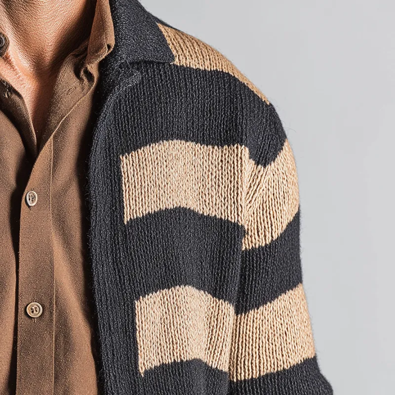 Men's Winter Fashion Striped Knitted Cardigan MTA0144I8P sold by Manly product image thumbnail 4