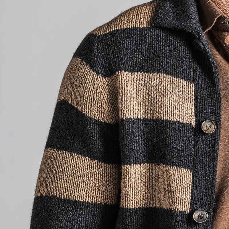 Men's Winter Fashion Striped Knitted Cardigan MTA0144I8P sold by Manly product image thumbnail 3