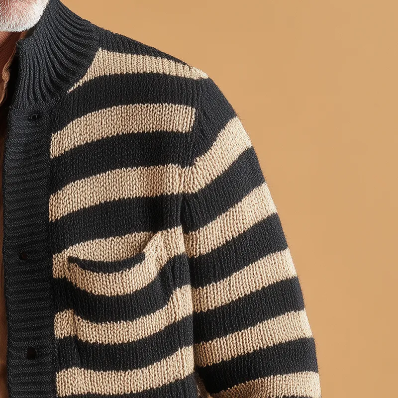 Men's Winter Fashion Striped Knitted Cardigan MTA0182I5P sold by Manly product image thumbnail 4