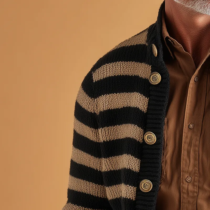 Men's Winter Fashion Striped Knitted Cardigan MTA0182I5P sold by Manly product image thumbnail 3