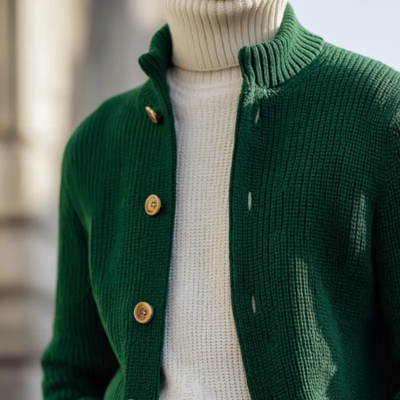 Men's Retro Casual Street Style Solid Color Knitted Button Cardigan MTA3060H8TO sold by Manly product image thumbnail 3