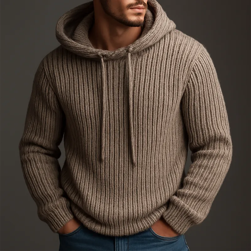 Men's Vintage Casual Knitted Sweater Hoodie MTA2918H3TO sold by Manly product image thumbnail 2
