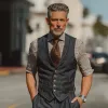 Men's Vintage Washed Distressed Denim Vest MTA0263I0P sold by Manly