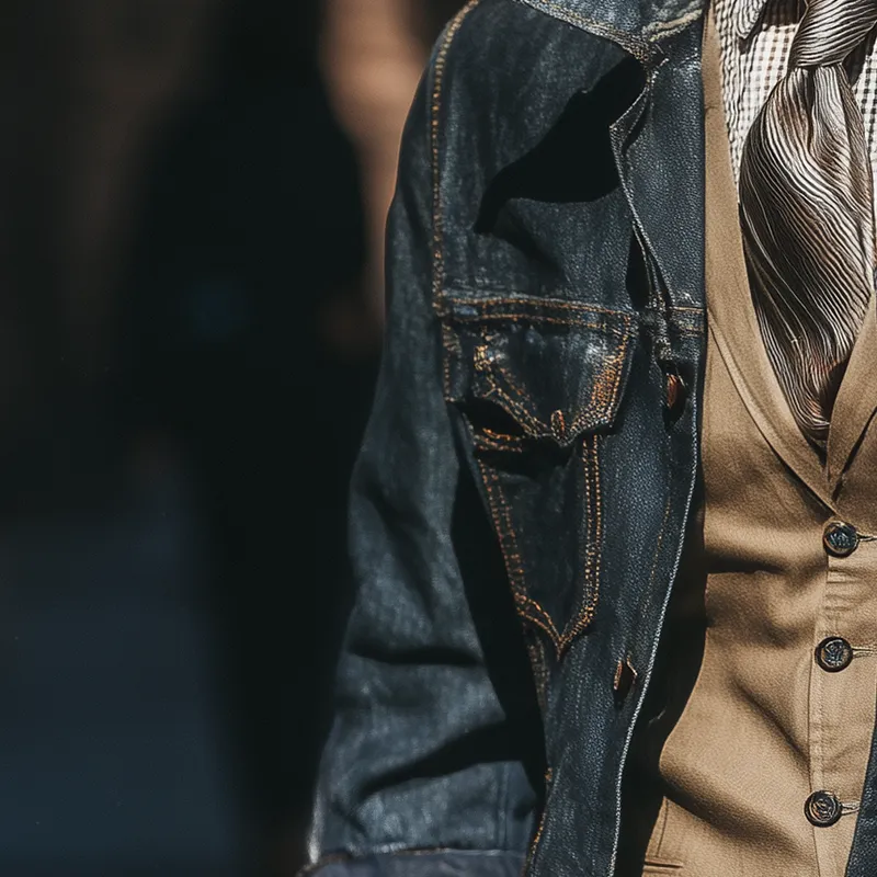 Men's Vintage Washed Distressed Denim Thin Jacket MTA0208I5P sold by Manly product image thumbnail 3