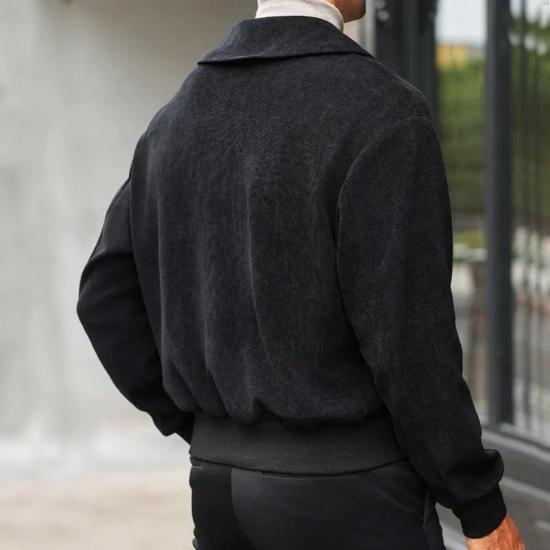 Men's Vintage Lapel Corduroy Double-breasted Short Jacket MTA0503I5U sold by Manly product image thumbnail 5