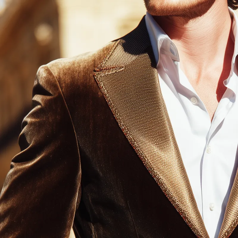 Men's Vintage velvet Two-Button Blazer MTA0587I8U sold by Manly product image thumbnail 3