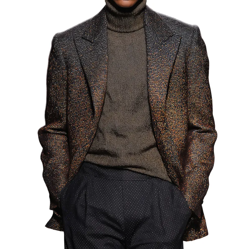 Men's Retro Casual Starry Sky Gradient Print Single-Breasted Blazer MTA0578I6TO sold by Manly