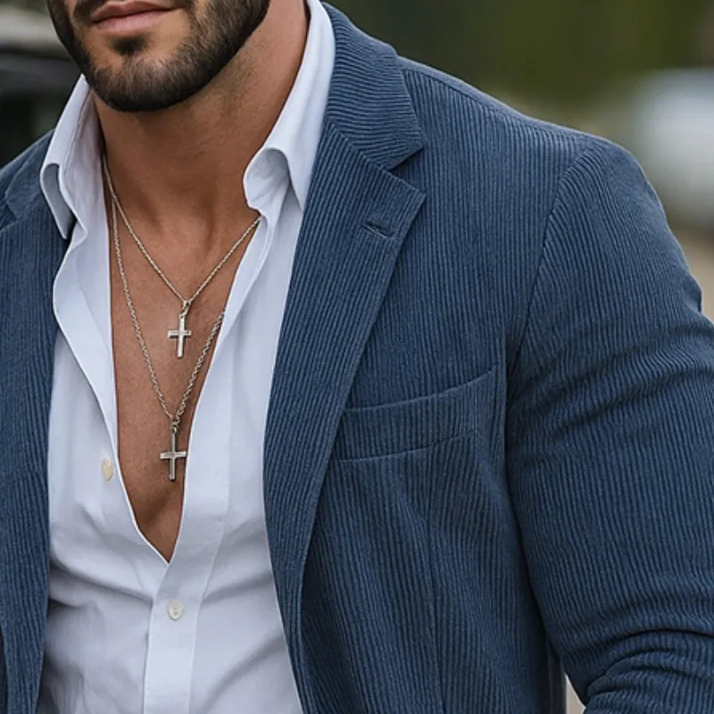 Men's Vintage Casual Corduroy Blazer MTA0573I0TO sold by Manly product image thumbnail 3