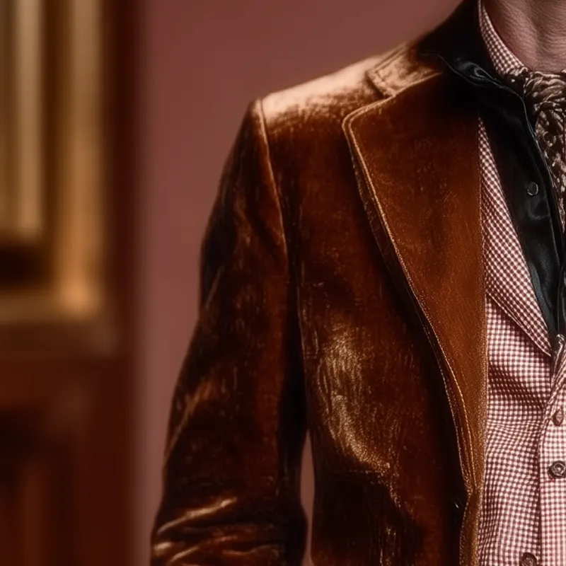 Men's Vintage Shiny Velvet Party Blazer MTA0582I1P sold by Manly product image thumbnail 3