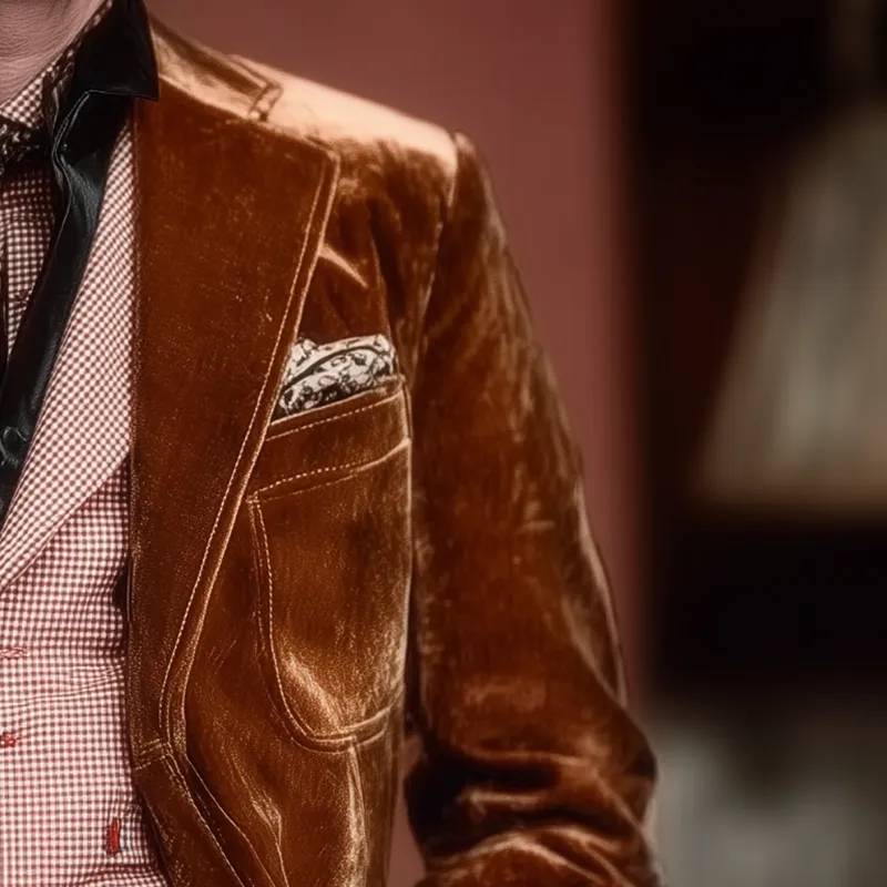 Men's Vintage Shiny Velvet Party Blazer MTA0582I1P sold by Manly product image thumbnail 4