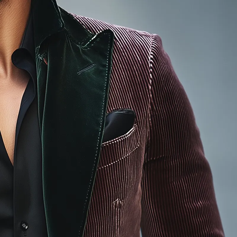 Men's Vintage Shiny Corduroy Party Blazer MTA0527I5P sold by Manly product image thumbnail 4