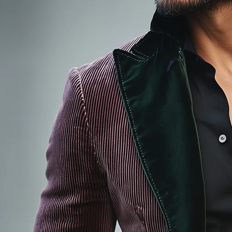 Men's Vintage Shiny Corduroy Party Blazer MTA0527I5P sold by Manly product image thumbnail 3