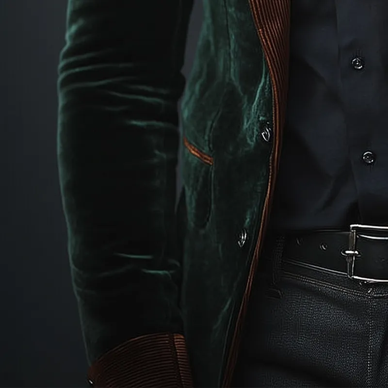 Men's Vintage Shiny Velvet Corduroy Party Blazer MTA0568I1P sold by Manly product image thumbnail 5