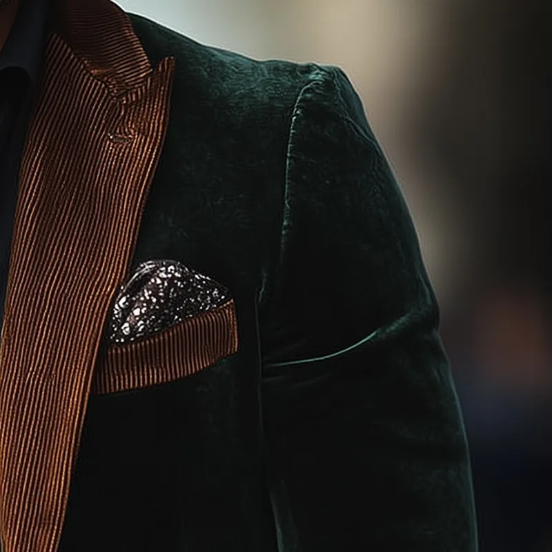 Men's Vintage Shiny Velvet Corduroy Party Blazer MTA0568I1P sold by Manly product image thumbnail 4