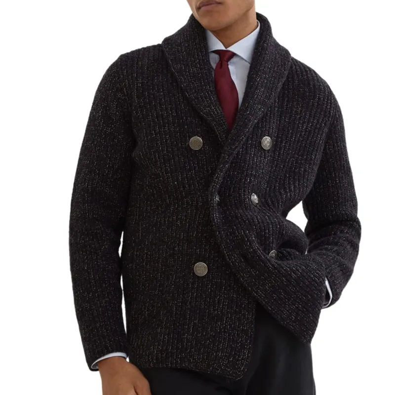 Men's Classic American Vintage Double-Breasted Knit Cardigan MTA0406I0K sold by Manly