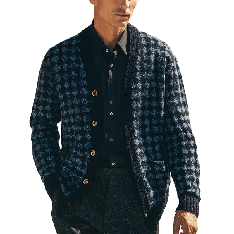 Men's Winter Fashion Diamond Knitted Warm Cardigan MTA0442I8P sold by Manly