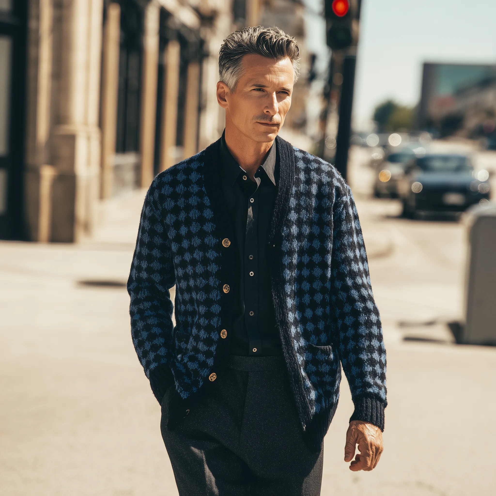 Men's Winter Fashion Diamond Knitted Warm Cardigan MTA0442I8P sold by Manly product image thumbnail 5