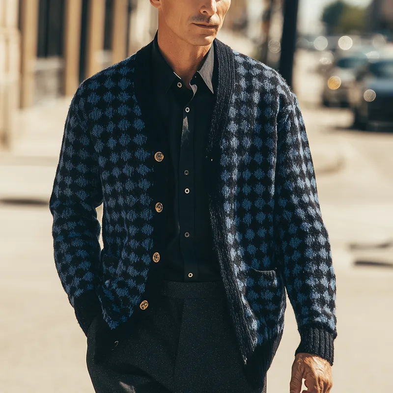 Men's Winter Fashion Diamond Knitted Warm Cardigan MTA0442I8P sold by Manly product image thumbnail 2