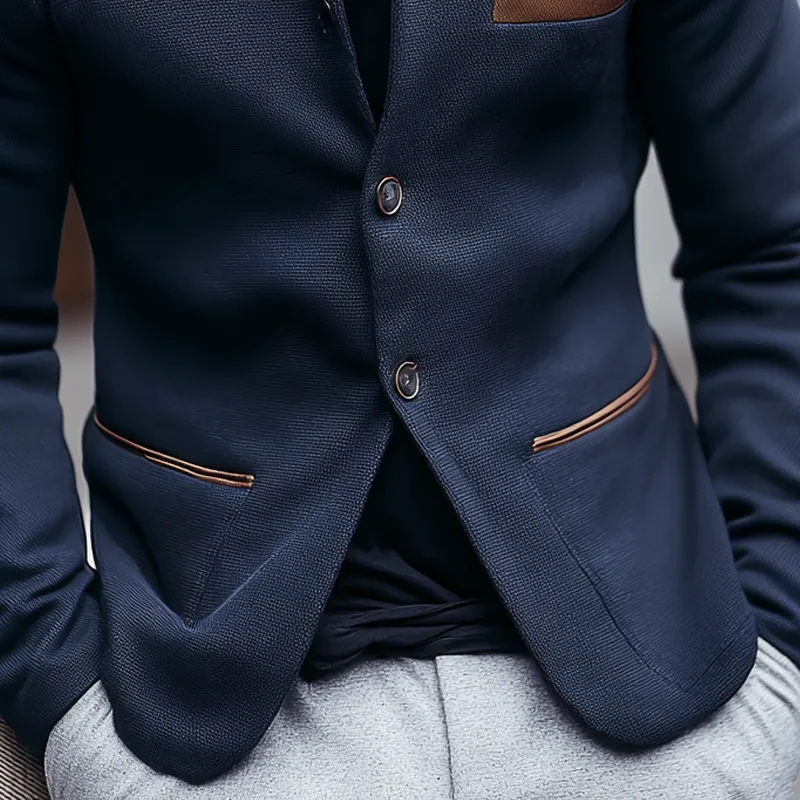 Men's PU Leather Decor Stand Collar Single Breasted Jacket MTA0435I0Z sold by Manly product image thumbnail 4