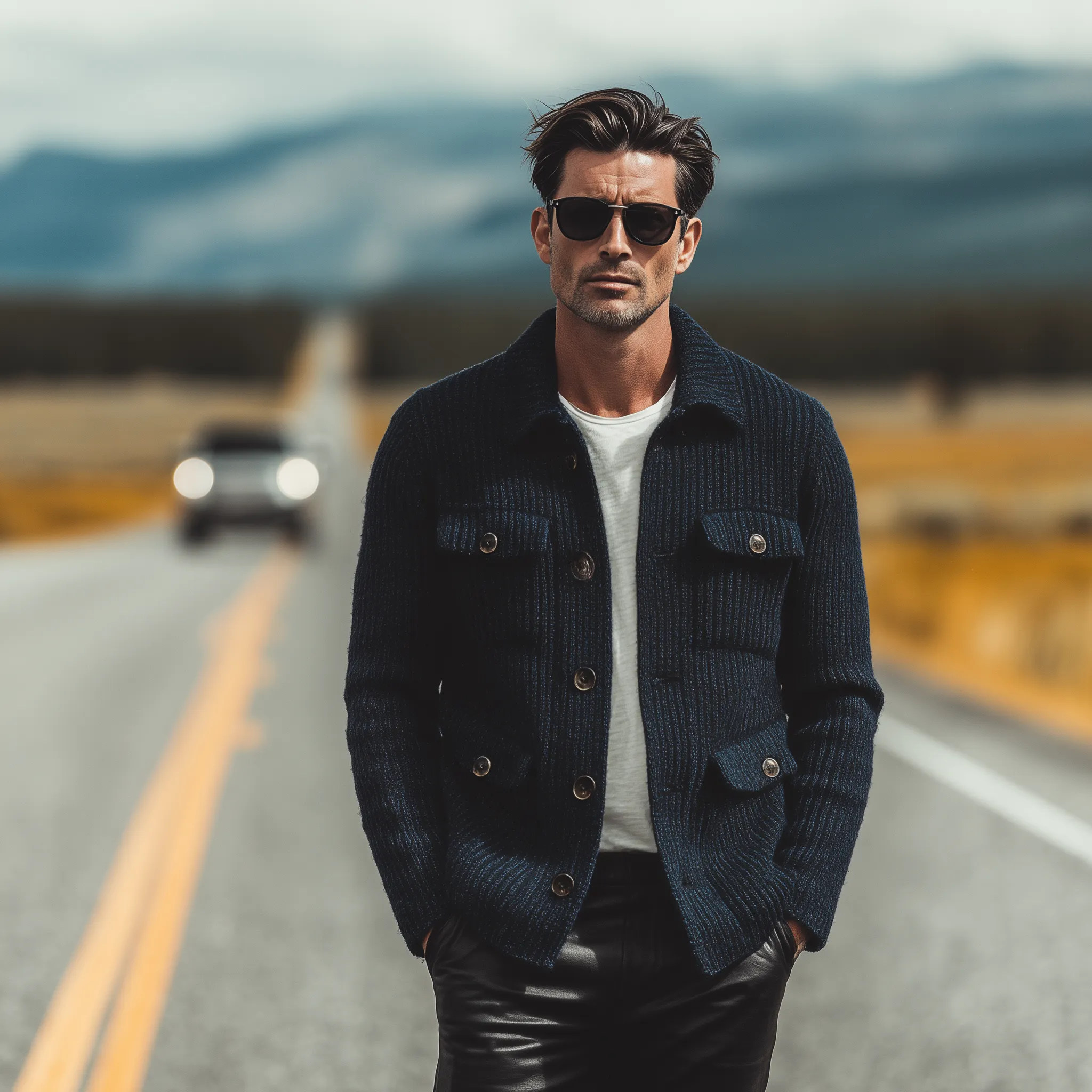 Men's Classic Casual Multi-Pocket Lapel Knit Cardigan MTA0972I2K sold by Manly product image thumbnail 3