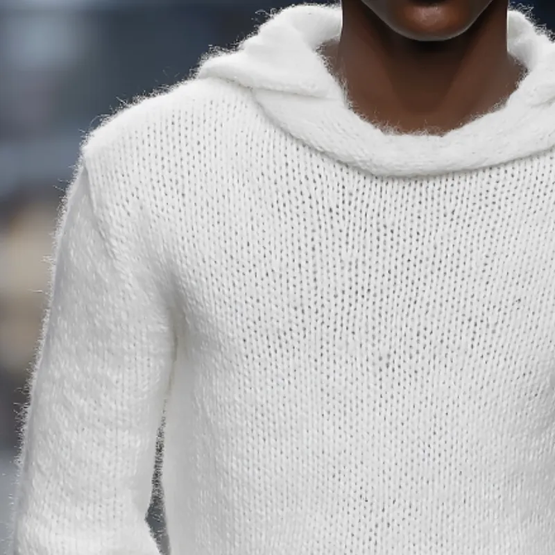 Men's Retro Casual Striped Knitted Hooded Pullover Sweater MTA0132I1TO sold by Manly product image thumbnail 3