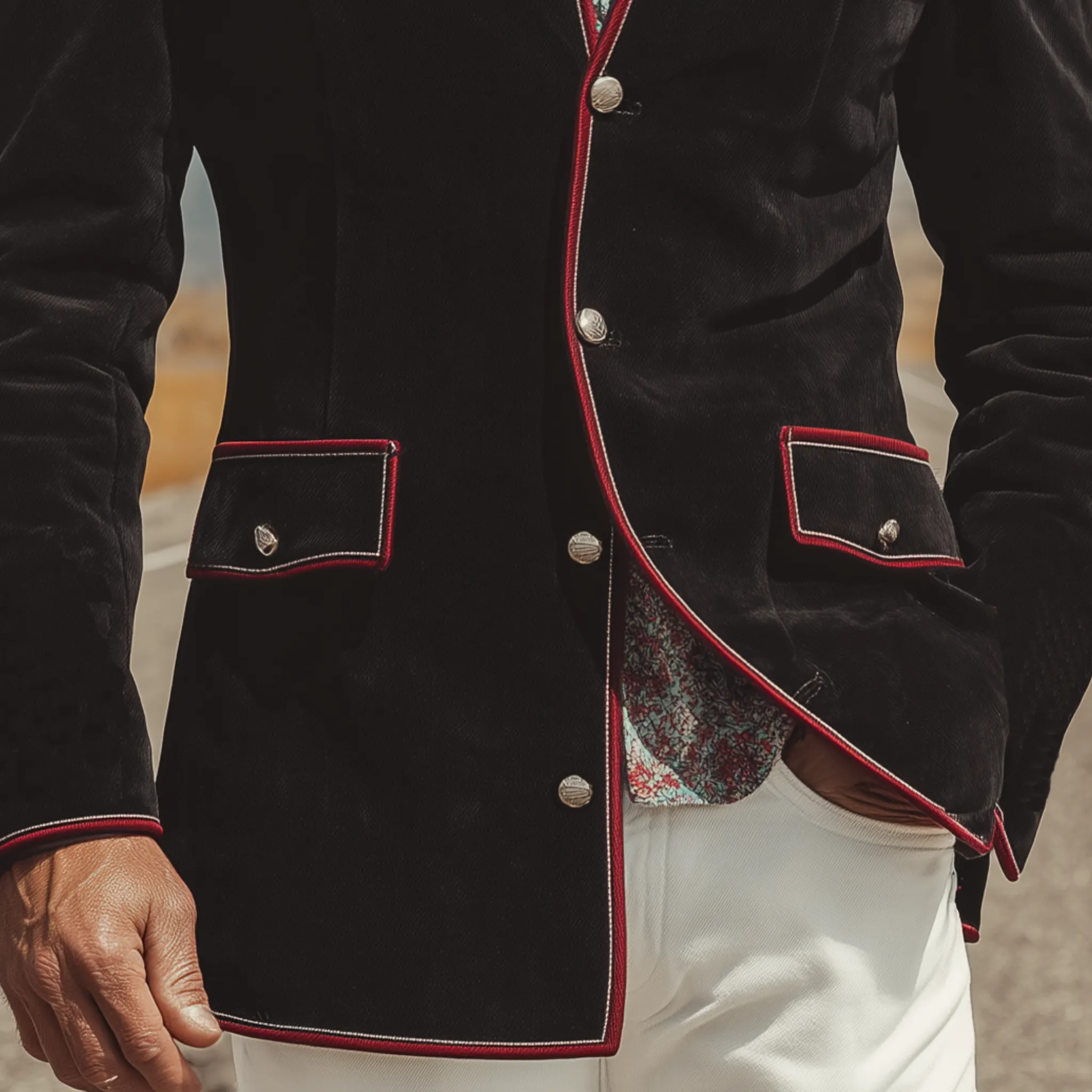 Men's Classic Casual Western Style Stand Collar Twill cotton Jacket MTA0839I8K sold by Manly product image thumbnail 5