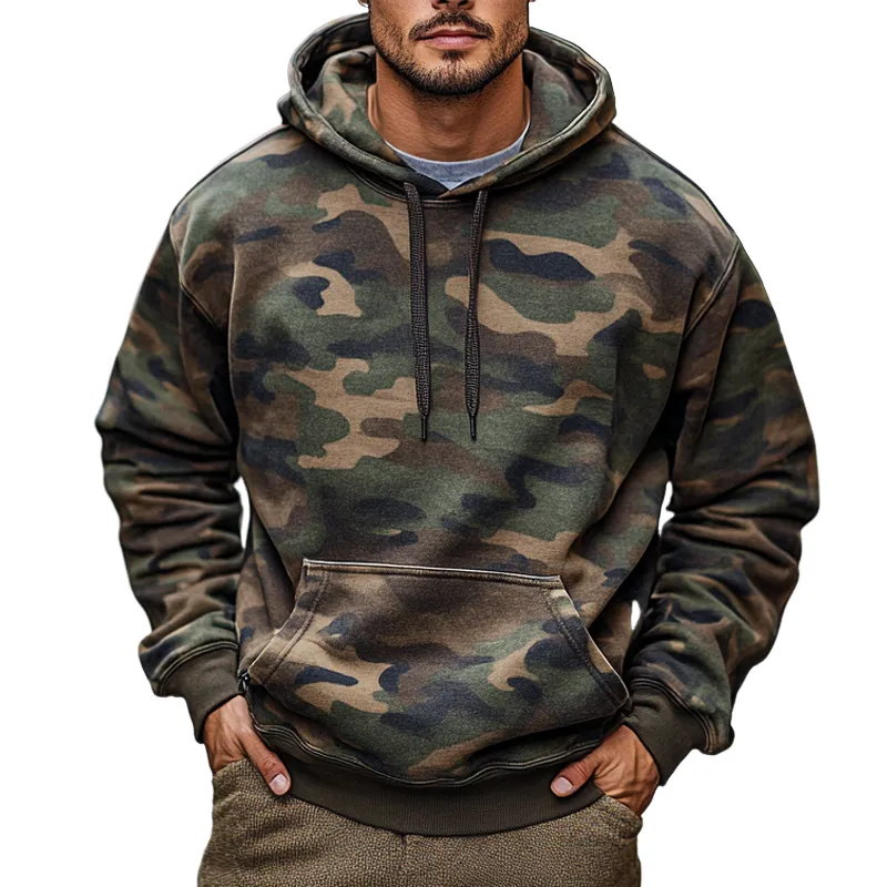 Men's Casual Loose Camouflage Print Hoodie MTA0820I9X sold by Manly