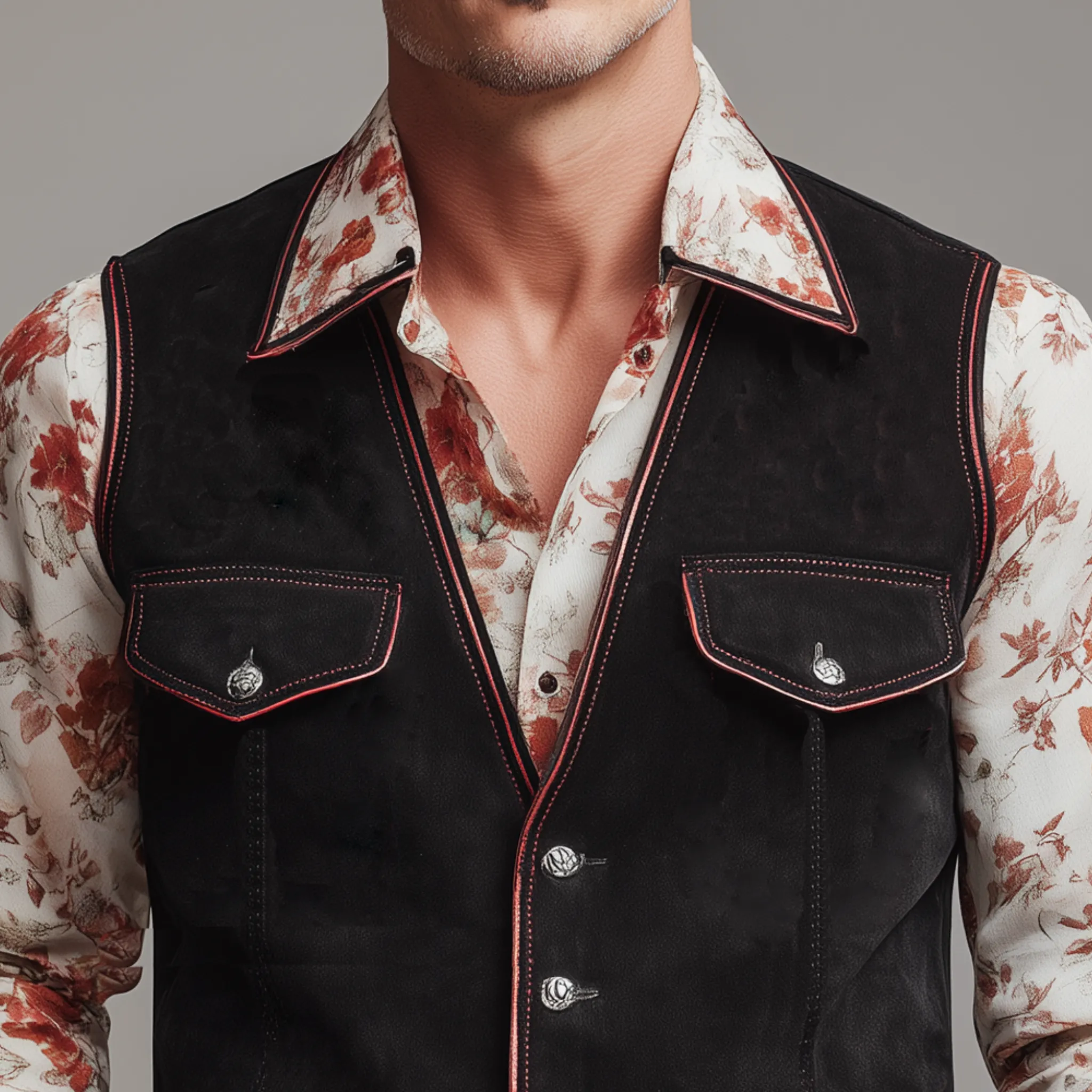 Men's Classic Western Casual Tough Suede Vest MTA0898I9K sold by Manly product image thumbnail 4