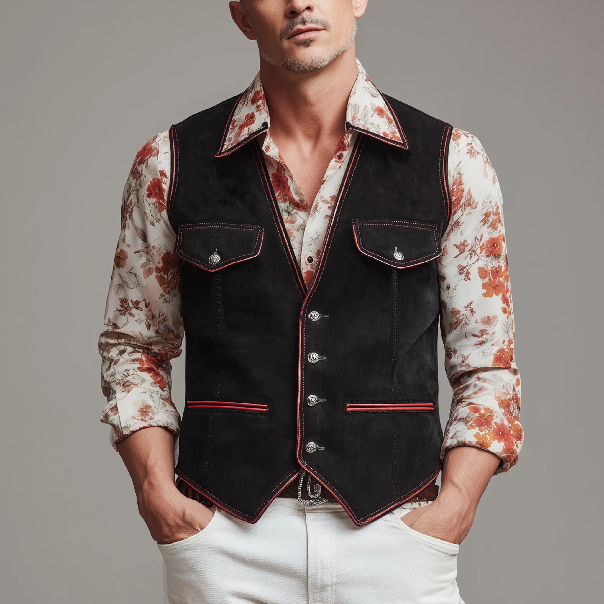 Men's Classic Western Casual Tough Suede Vest MTA0898I9K sold by Manly product image thumbnail 2