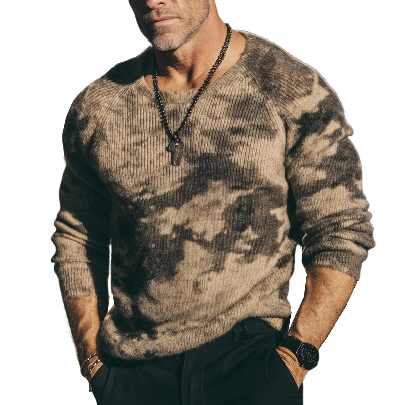 Men's Autumn Casual Round Neck Knitted Pullover Sweater MTA0884I6U sold by Manly