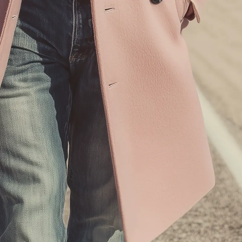 Men's Autumn And Winter Fashionable Simple Long Faux Wool Coat MTA1110I9P sold by Manly product image thumbnail 4