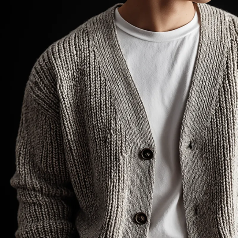 Men's Vintage Casual Knit Button Cardigan MTA0983I4TO sold by Manly product image thumbnail 3