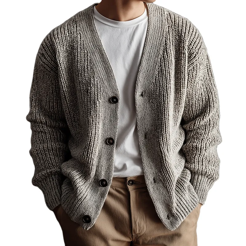 Men's Vintage Casual Knit Button Cardigan MTA0983I4TO sold by Manly