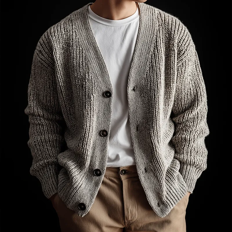 Men's Vintage Casual Knit Button Cardigan MTA0983I4TO sold by Manly product image thumbnail 2