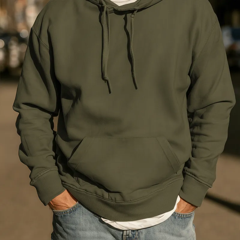 Men's Autumn Fashion Solid Color Large Pocket Hooded Sweatshirt MTA1329I7P sold by Manly product image thumbnail 5