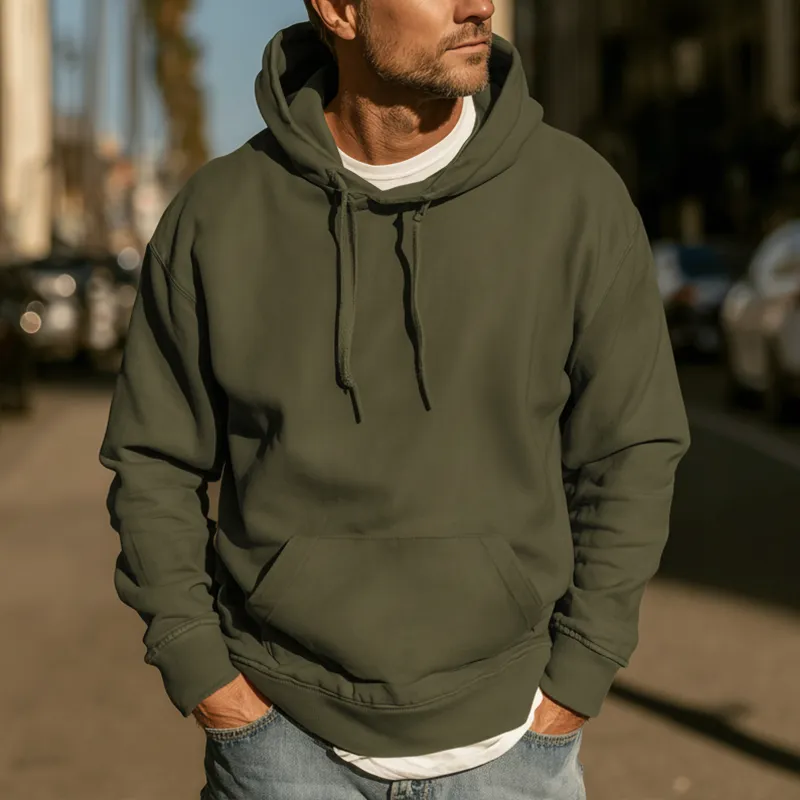 Men's Autumn Fashion Solid Color Large Pocket Hooded Sweatshirt MTA1329I7P sold by Manly product image thumbnail 2
