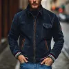 Men's Vintage Slim Fit Faux Suede Lapel Zip-Up Jacket MTA1390I3X sold by Manly