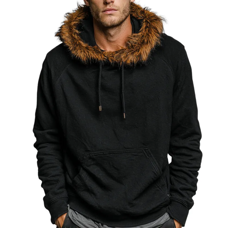 Men's Retro Casual Plush Hoodie MTA1589I3TO sold by Manly