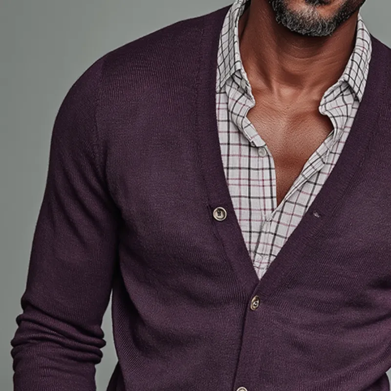 Men's Vintage Casual Solid Color Knitted Button Sweater Cardigan MTA1523I9TO sold by Manly product image thumbnail 3