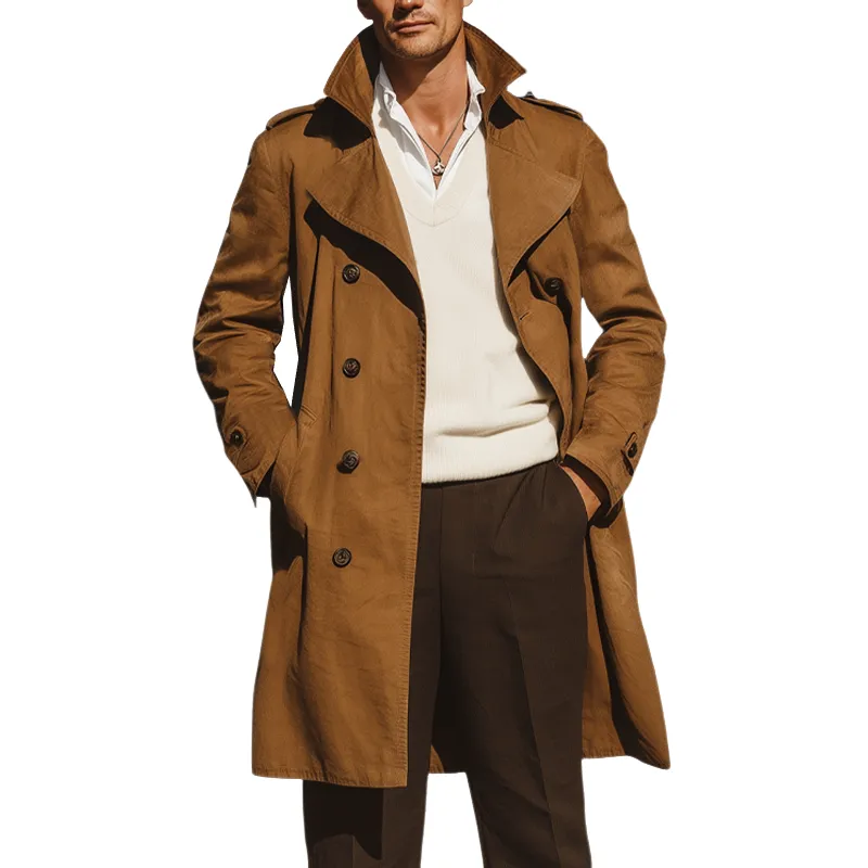 Men's Classic Vintage Double-Breasted Trench Coat MTA1394I8U sold by Manly