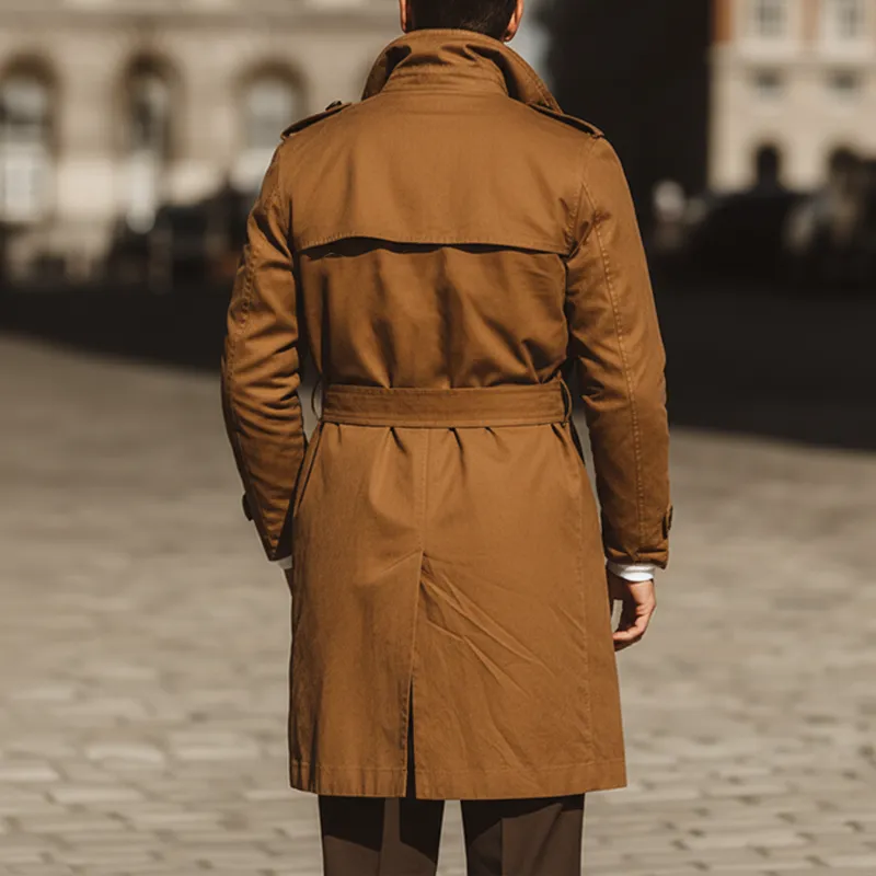 Men's Classic Vintage Double-Breasted Trench Coat MTA1394I8U sold by Manly product image thumbnail 3