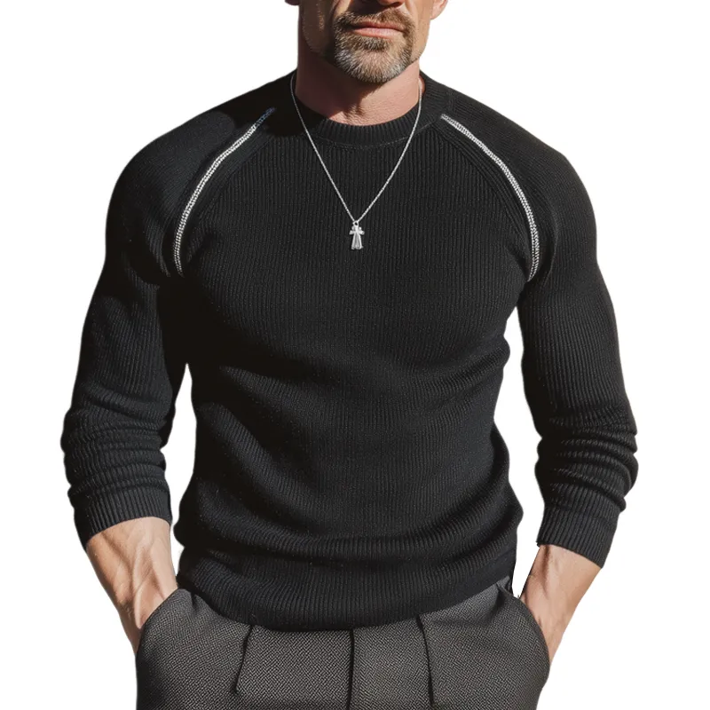 Men's Classic Slim Fit Knit Crew Neck Pullover Sweater MTA1536I3U sold by Manly