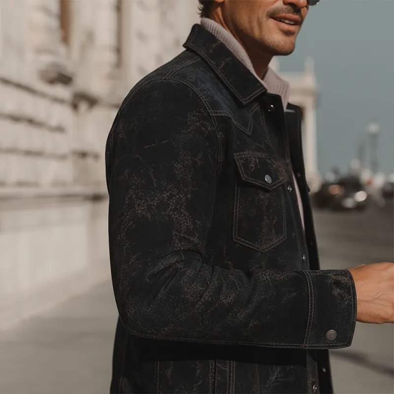 Men's Autumn And Winter Retro Pattern Faux Suede Jacket MTA1506I9P sold by Manly product image thumbnail 5