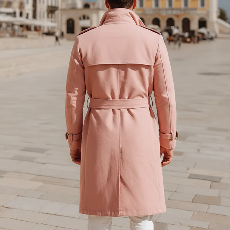 Men's Classic Double-breasted Notched Collar Trench Coat MTA1701I8U sold by Manly product image thumbnail 3