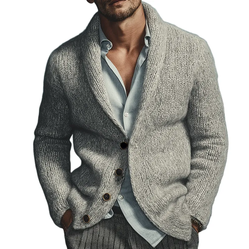 Men's Vintage Casual Knitted Button Sweater Cardigan MTA1676I2TO sold by Manly