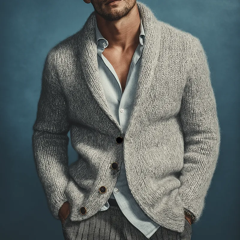 Men's Vintage Casual Knitted Button Sweater Cardigan MTA1676I2TO sold by Manly product image thumbnail 2