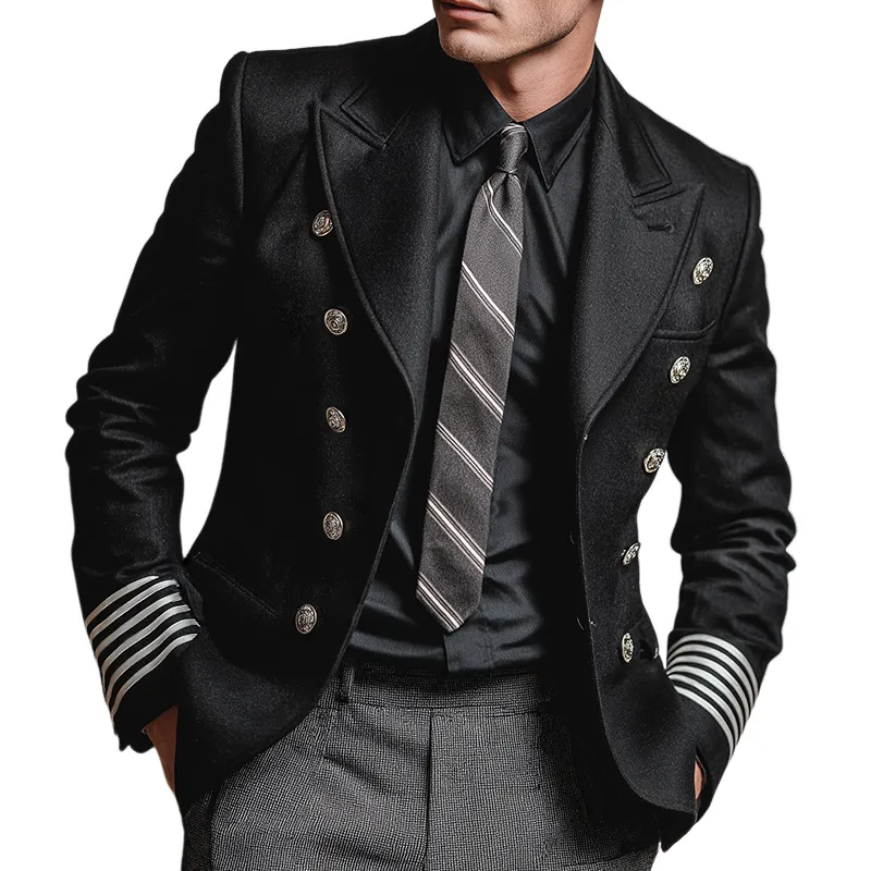 Men's Retro Casual Striped Blazer MTA1582I7TO sold by Manly