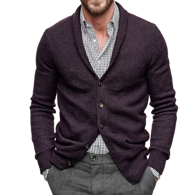 Men's Vintage Casual Knitted Button Sweater Cardigan MTA1590I9TO sold by Manly